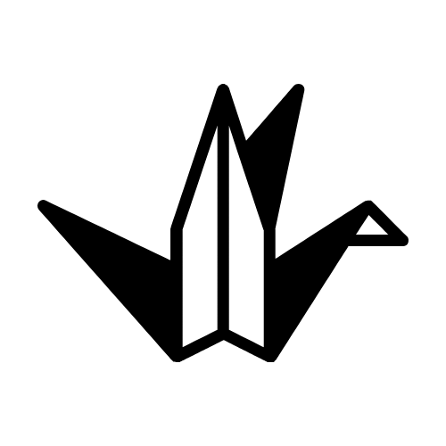 Birdpost origami crane logo